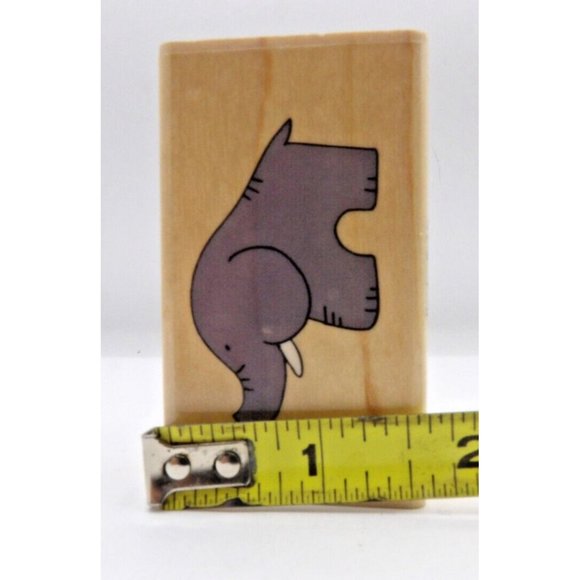 Stamp "Happy Elephant" #D1006 Stampendous ©2000 2¾" x 1 ½" - Picture 4 of 5